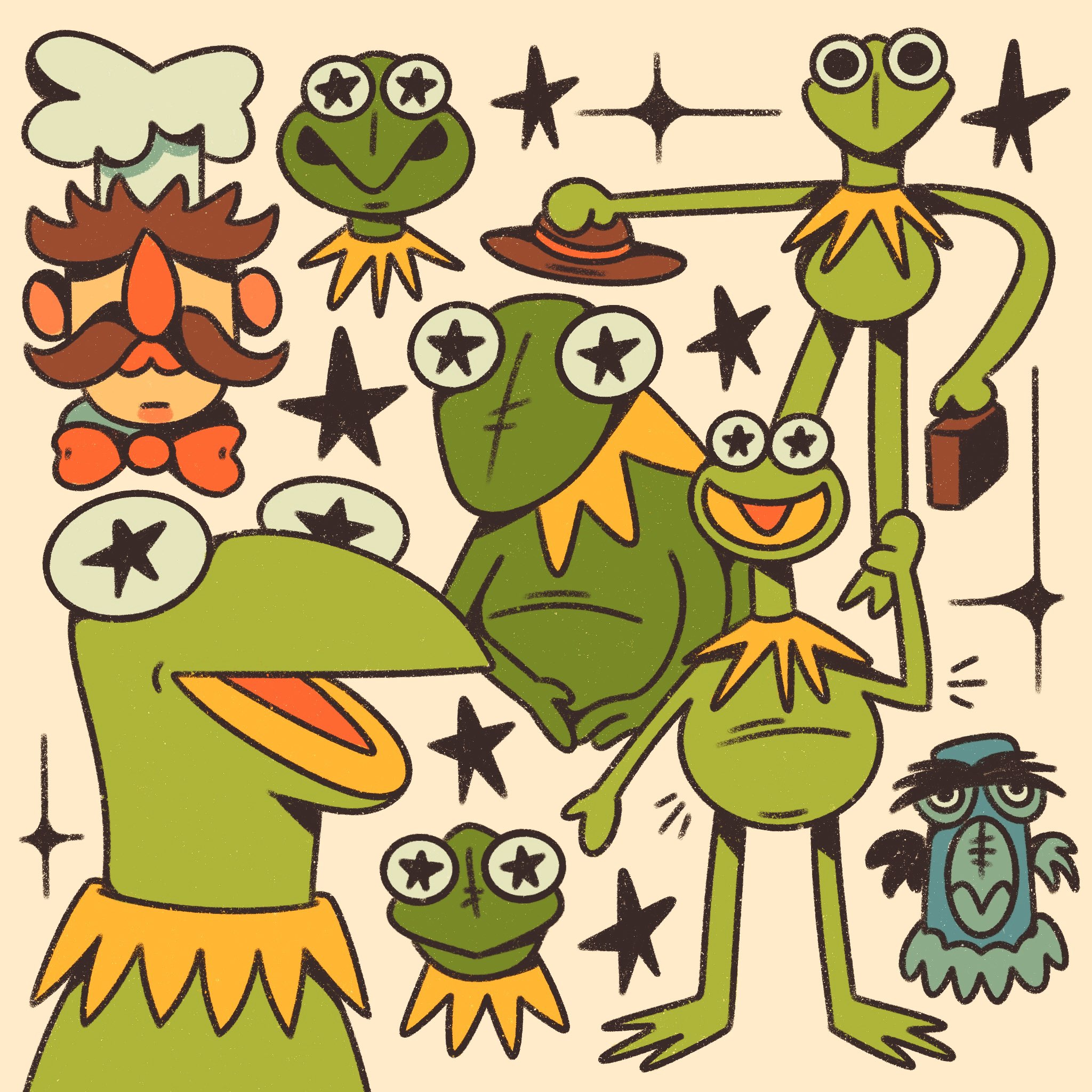 Kermit fan art by Carfoons